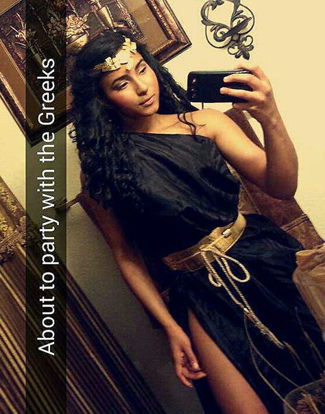 Chiton Wrap Dress off the shoulder Toga greek goddess costume waist belt  diy black and gold  outfit baroque  tiger print  alligator print INSTAGRAM: @sir_aureole_loreal Toga Greek, Greek Goddess Costume Diy, Goddess Costume Diy, Black And Gold Outfit, Toga Costume, Medusa Costume, Belt Diy, Toga Party, Greek Costume