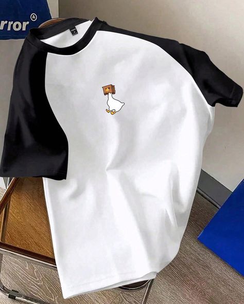 ✨Pre-order only, XS(6) - XL(16)✨ ✨Price : 45k✨ Knit Men, Men Plus Size, Animal Cartoon, Tee Shirt Homme, Mens Plus Size, Inspiration Mode, White Casual, Men Clothing, Plus Size T Shirts