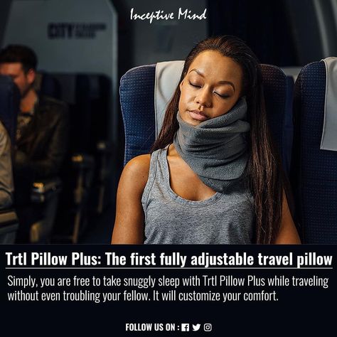 Trtl Pillow Plus. Scientifically Engineered Travel Pillow With Premium Comfort And Breathability. #trtl #pillow #travel #travelpillow @trtlpillow Airplane Pillow, Neck Support Pillow, Cervical Pillows, Shoulder Support, Fleece Scarf, Long Haul Flight, Neck Pillow Travel, Long Flights, Neck Support