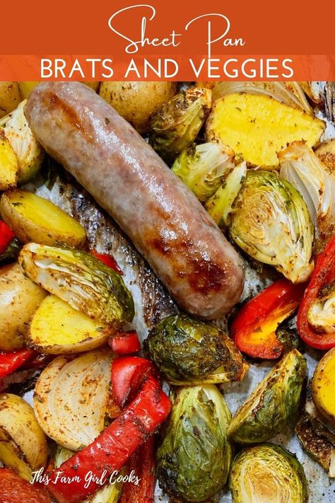 Bratwurst Dinner, Sheet Dinner, Farm Meals, Sausage Meals, Fried Pork Tenderloin, Bratwurst Recipes, Boiled Dinner, Field Roast, Sausage Dishes