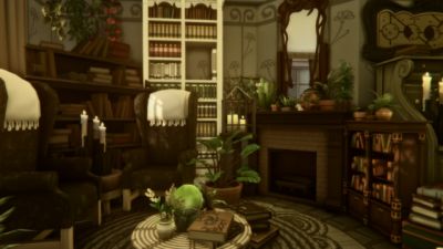 Witchy Bloxburg House, Blockburg Decals, Bloxburg Manor, Witch Cottage Interior, Bloxburg Farm, Witch House Interior, Earthy Witch, Fantasy Builds, Sage Green House