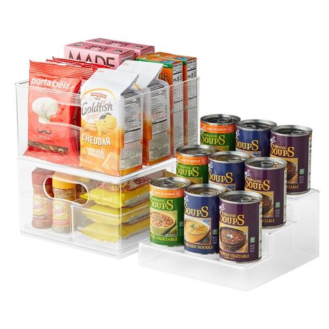 The Home Edit 5 Piece Pantry Edit, Plastic Modular Storage System Clear Storage Bins, Home Edit, Refrigerator Organization, The Home Edit, Modular Storage, Custom Storage, Organizing Tips, Pantry Storage, Pantry Cabinet