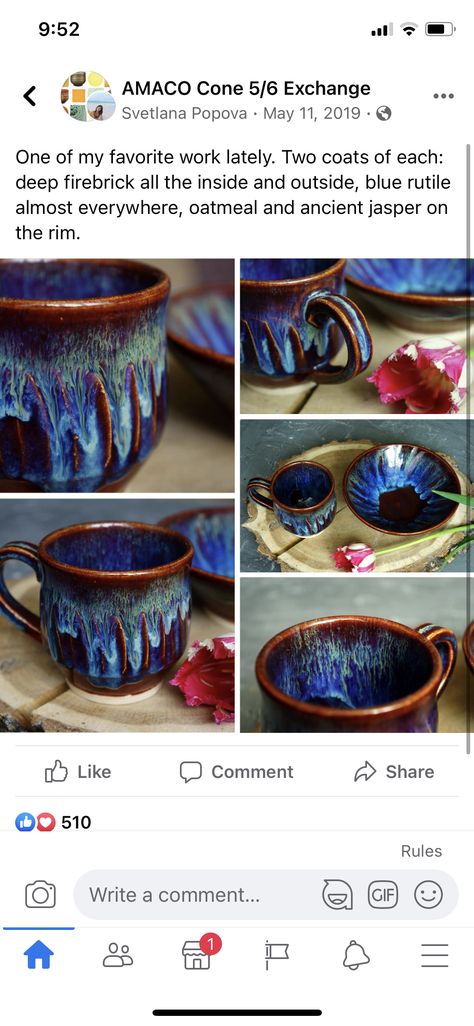 Blue Rutile, Glaze Combinations, Ceramic Glaze Recipes, Pottery Form, Ceramic Workshop, Hand Thrown Pottery, Slab Pottery, Ceramic Techniques, Glaze Ceramics