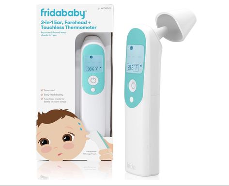 Frida Baby Infrared Thermometer 3-in-1 Ear, Forehead + Touchless for Babies, Toddlers, Adults, and Bottle Temperatures,Digital Frida Baby, Baby Temperature, Nose Frida, Baby Thermometer, Forehead Thermometer, Thermometer Temperature, Infrared Thermometer, Buybuy Baby, Digital Thermometer