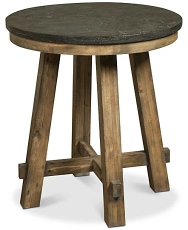 Round Table - Macy's Rectangle Side Table, Rustic Side Table, Wood End Table, Round End Table, Riverside Furniture, Round Side Table, Occasional Table, Coffee And End Tables, Accent Furniture