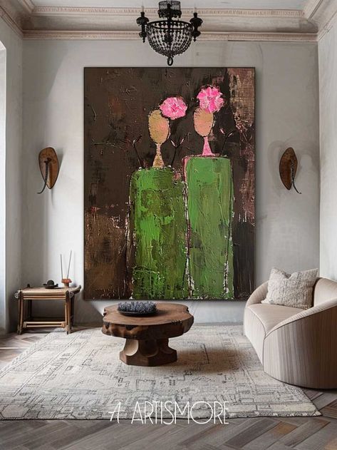 Buy affordable handmade color abstract People paintings direct from emerging artists. Order the highest quality, multi-size, personalized contemporary large abstract People paintings. Large Art For Dining Room, Abstract Figure Art, Abstract People, Elegant Living Room Decor, Texture Wall Art, African Wall Art, Large Abstract Wall Art, Silhouette Wall Art, Bright Paintings