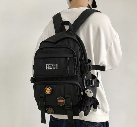 Aesthetic Waterproof Backpack - Shoptery Velvet Backpack, Plaid Backpack, Cute School Bags, Stylish School Bags, Grunge Accessories, Aesthetic Backpack, 90s Fashion Men, Aesthetic Clothing Stores, Inside My Bag