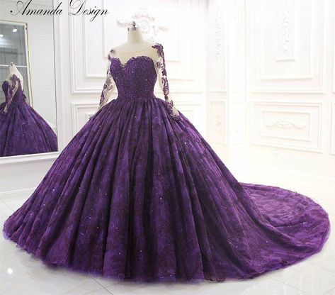 Dark Purple Quince Dresses, Dark Purple Quinceanera, Dark Purple Quinceanera Dresses, Wedding Dress Purple, Dark Purple Wedding, Purple Ball Gown, Quince Stuff, Xv Dresses, Purple Quince