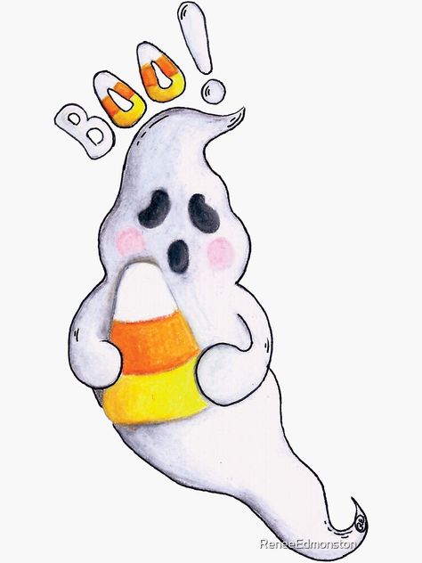 Candy Corn Drawing, Halloween Pictures To Draw, Corn Drawing, Candy Drawing, Ghost Images, Halloween Candy Corn, Boo Ghost, Halloween Artwork, Halloween 2