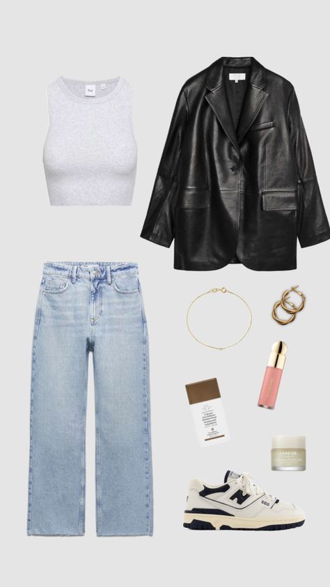 #aritzia #ootd #cleangirl #vanillagirl #outfitinspo #beauty #outfit #leather #jeans #makeup #sneakers #newbalance #jacket Aritzia Outfit, Aritzia Style, Aesthetic Era, Style Lookbook, Ootd Fall, Soft Girl Aesthetic, Leather Jeans, Pinterest Closet, Winter Fits