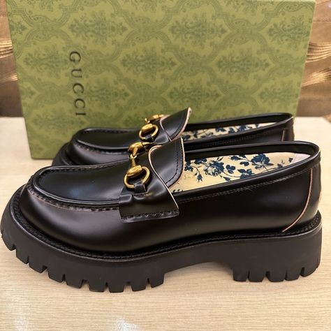 Gucci Women’s Black Loafers Size 37 Gucci Loafers, Gucci Women, Black Loafers, Gucci Shoes, Shoes For Women, The Picture, Shoe Box, Dust Bag, Fashion Inspo