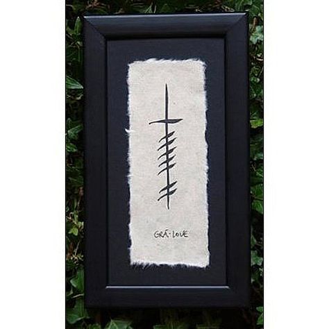 Amazon.com: Ogham Lettering Gaelic Word Gra Love: Prints: Posters & Prints Ogham Runes, Tattoo Irish, Ogham Tattoo, Irish Ogham, Ogham Alphabet, Irish Words, Tattoo Family, Ancient Scripts, Soul Friend