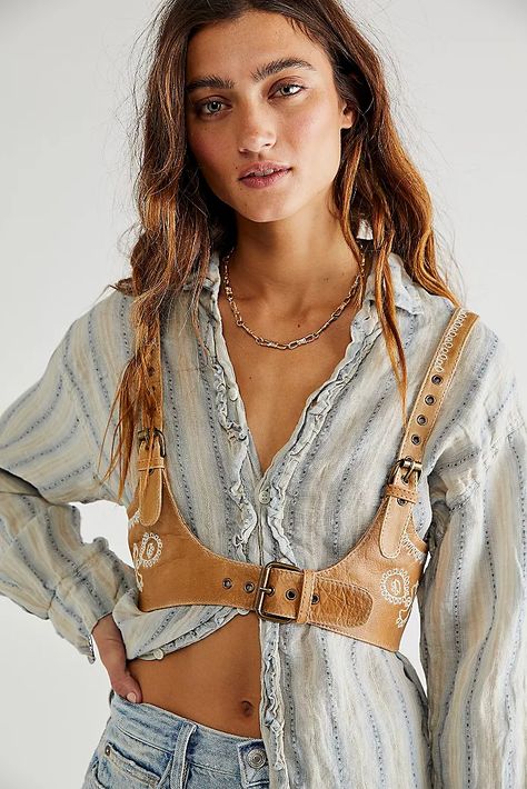 Festival Clothing & Festival Outfits | Free People Harness Outfit, Free People Aesthetic, Festival Shop, Native Style, Free People Clothing, Leather Harness, Cowgirl Outfits, 70s Fashion, Boho Clothing