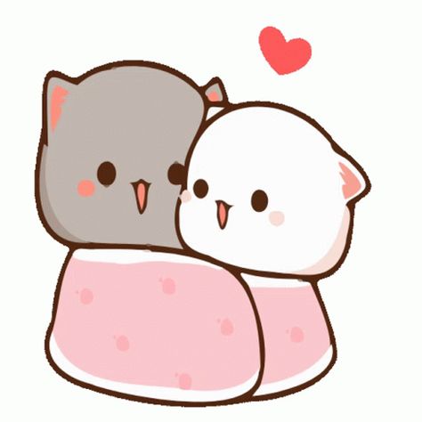 Cat Farsi Cuddle Sticker - Cat Farsi Cuddle Abrazo - Discover & Share GIFs Chibi Gif, Cutie Cat-chan, Cuddling Gif, Gif Kawaii, Calin Gif, Sleeping Gif, Cuddle Love, Mochi Cat, Peach Cat