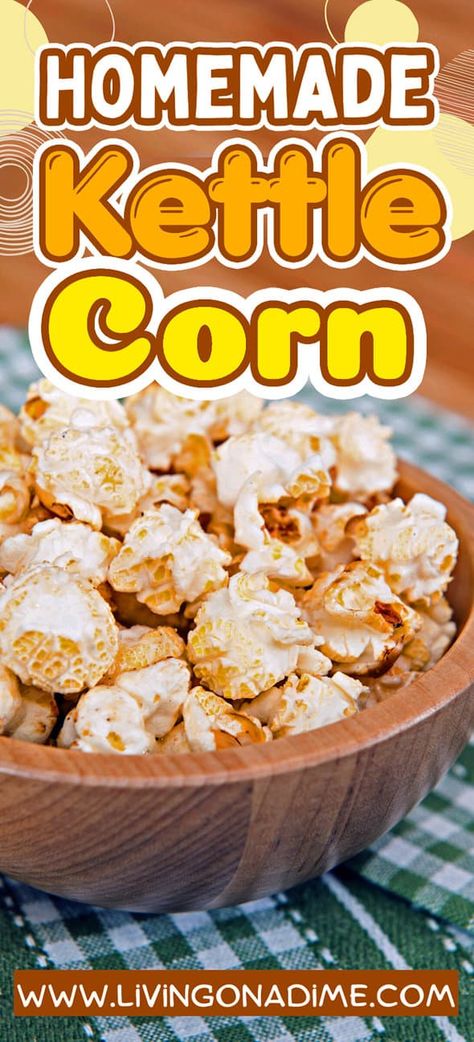 Why pay too much to buy Kettle Corn at the mall or specialty store? You can make this easy homemade kettle corn recipe in 5 minutes for pennies at home! Tasty and delicious! Homemade Soda Crackers, Homemade Popcorn Seasoning, Homemade Kettle Corn, Homemade Shake And Bake, Kettle Corn Recipe, Popcorn Seasonings, Homemade Enchilada Sauce Recipe, Homemade Ketchup Recipes, Dip Ideas