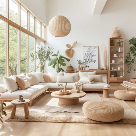 Japandi Interior Design Living Room, Japandi Style Living Room, Japandi Living Room, Minimalist Living Room Decor, Japandi Living, Living Room Styles, Japandi Interior, Ideas For Decorating, Style Living Room