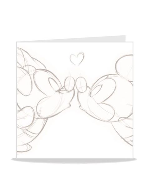 Cute Love Letter Drawings, Disney Couple Drawings, Cute Cards For Boyfriend, Letter Drawings, Cute Drawings For Him, Chicano Drawing, Bf Ideas, Rhinestone Canvas, Mickey Mouse Sketch