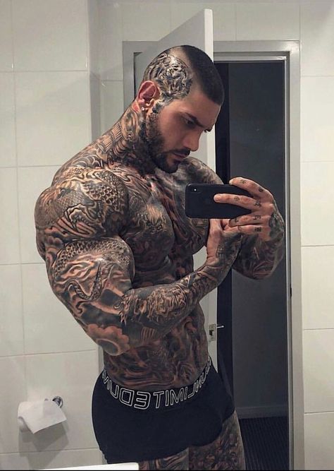 Tatted Guys, Tattoed Guys, Tatted Men, Boy Tattoos, Inked Men, Muscular Men, Muscle Men, Male Body, Bearded Men