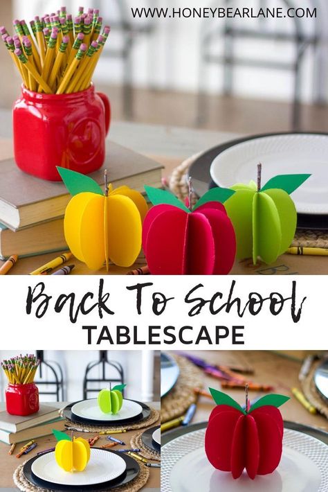 School Centerpieces, Back To School Dinner, Back To School Party Ideas, School Traditions, Back To School Bash, Back To School Decor, Dinner Fall, School Dinner, Teacher Breakfast