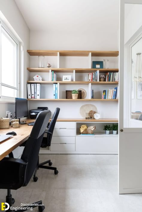 Home Office Ideas That Will Make You Want To Work All Day - Engineering Discoveries Basement Home Office, Modern Home Offices, Room Cabinet, Small Home Offices, Modern Office Design, Office Layout, Small Home Office, Modern Home Office, Home Office Setup