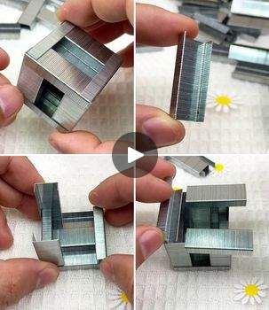 DIY Staplers Cubic Cube Making Tutorial | tutorial | How To Make a Cube using Staplers Pins :) | By Kids Art & Craft Stapler Pin Art Diy, Stapler Pin Art, Staplers, Things To Do When Bored, Collage Making, Pin Art, What To Make, Kids Art, Art Teacher