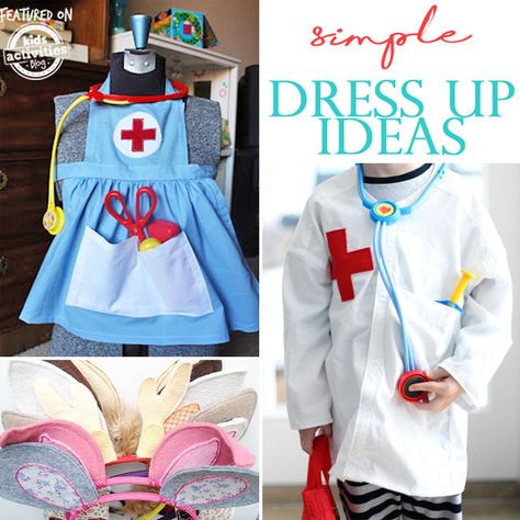 Top 20 Super Simple Dress Up Ideas Toddler Dress Up Clothes, Kids Dress Up Costumes, Diy Costumes Kids Boys, Toddler Dress Up, Dress Up Ideas, Dress Up Closet, Dress Up Clothes, Dress Up Boxes, Diy Costumes Kids