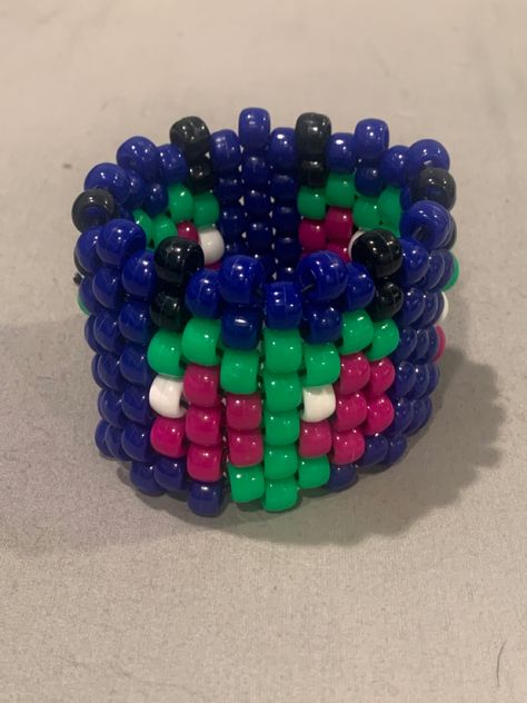 Gir Kandi Cuff, Gir Kandi, Alien Kandi, Kandi Cuff Patterns, Kandi Inspo, Kandi Kid, Candy Bracelet, Kandi Ideas, Kandi Cuff