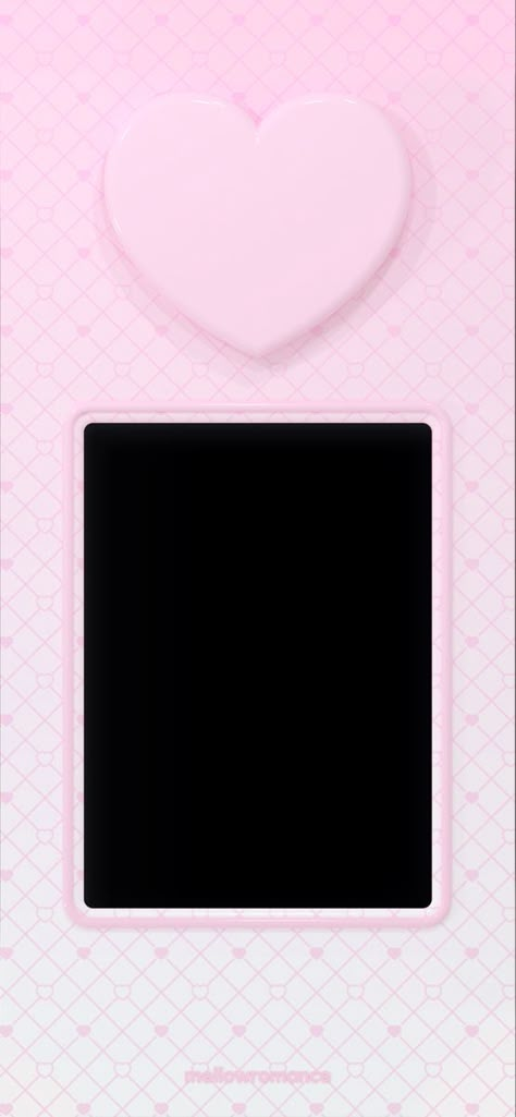 Pink Heart Lockscreen, Lockscreen Template, Heart Lockscreen, Pink Aesthetic Iphone, Bg Wallpaper, Soft Pink Aesthetic, Png Frame, Phone Template, Not Aesthetic