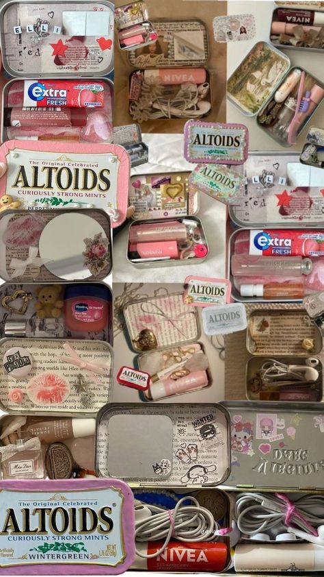 Decorated Altoid Tins, Altoids Wallets, Altoid Wallet, Mint Tin Crafts, Altoids Wallet, Tin Crafts, Altoids Tin, Box Dye, Handmade Gifts For Friends