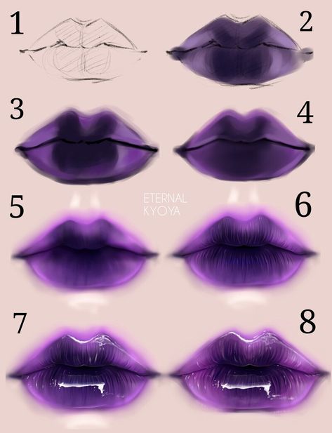 How To Draw Lips, Draw Lips, Props Design, Sketch Cartoon, Lip Drawing, Lip Tutorial, 얼굴 드로잉, Design Texture, Digital Art Beginner