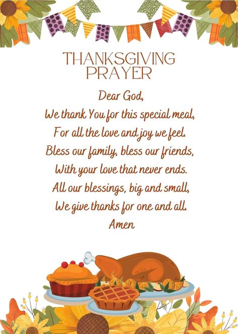 Preschool or early elementary Thanksgiving prayer that can be downloaded and resized for your home or school needs. Happy Thanksgiving Prayer, Prayer For Thanksgiving, Thanksgiving Grace Prayer, Thanksgiving Prayer For Kids, Thanksgiving Christian, Thanksgiving Day Prayer, Thanksgiving Prayers, Prayers For Kids, Thanksgiving Prayer Gratitude