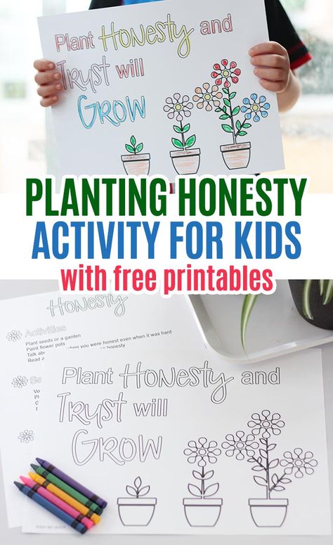 Honesty for Kids: Free Printables for Family Dinner Book Club Honesty Worksheets Free Printable, Trustworthiness Activities For Kids, Honesty Crafts For Kids, Trust Activities For Kids, Club Activities For Kids, Honesty Craft, Honesty Activities For Kids, Honesty Lesson, Daisy Activities