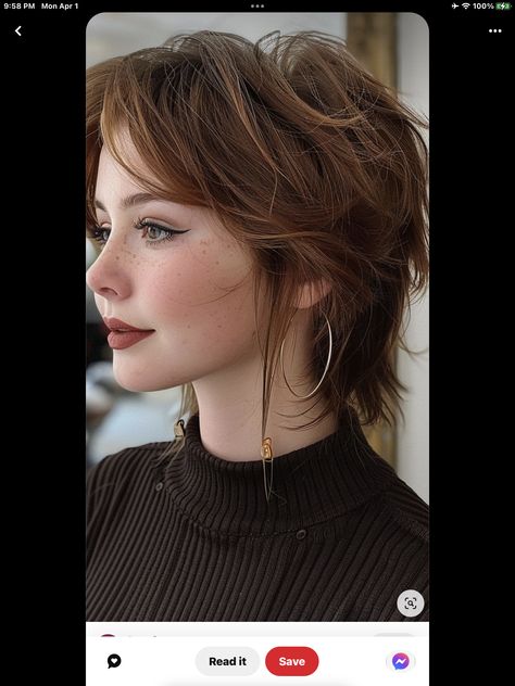 Messy Medium Haircut, Pixie Light Brown Hair, Contemporary Hairstyles For Women, 70s Shag Haircut Women, Cute Short Shag Haircuts, Short Women's Haircut, Edgy Haircuts For Fine Hair, Feathered Pixie Cut, Trending Hair Cuts 2024 Women