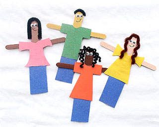 Popsicle Stick Puppets - Story Retelling Mlk Jr Day, Recycled Crafts Kids, Puppets For Kids, Popsicle Crafts, Friend Crafts, Mlk Jr, Popsicle Stick Crafts, Family Crafts, Kids Wood