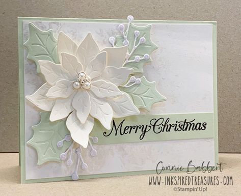 Poinsettia Cards, Stamped Christmas Cards, Homemade Christmas Cards, Stampin Up Christmas Cards, Christmas Poinsettia, Stampin Up Christmas, Christmas Flowers, Diy Christmas Cards, Christmas Cards To Make