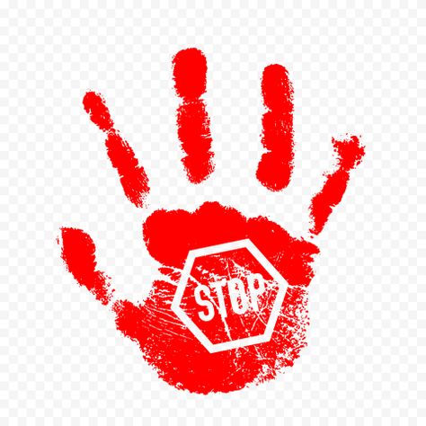 Stop Sign Tattoo, Stop Sign Drawing, No Food Sign, Stop Hand Sign, Red Hand Print, Brush Tattoo, Original Background, Indian Motifs, Painted Clothes Diy