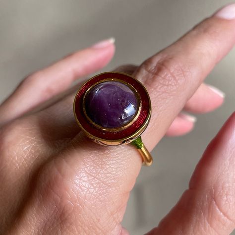 Casting spells and raising spirits all season with Alice Cicolini's Jodhpur miniature ring in 22k & star sapphire with vitreous enamel. #alicecicolini #futureheirlooms #augustla Alice Cicolini, Casting Spells, Vitreous Enamel, Star Sapphire, Jodhpur, Gemstone Rings, Sapphire, Fine Jewelry, Miniatures