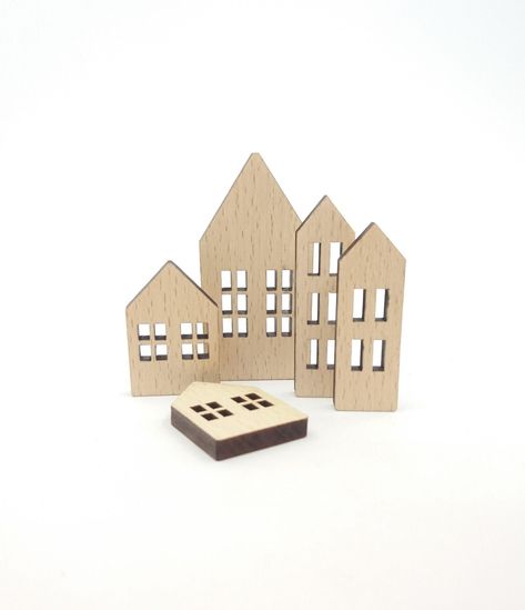 Wood Mini Houses, Set of 5 Unfinished Wooden Houses, Mini Wood Decorative House, Desk Decor House Blank Shape, DIY House Decorations - Etsy Mini Wooden Houses Diy Projects, Diy House Decorations, Miniature Motorcycle, Craft Themes, Whale Decor, Farmhouse Office, Wood Houses, Decorative Stamps, Mini Houses