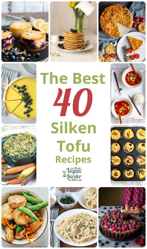 Vegan Breakfast Pizza, Silk Tofu, Silken Tofu Recipes, Vegan Spinach Artichoke Dip, Healthy Vegan Dinner Recipes, Vegan Tiramisu, Tofu Recipes Vegan, Healthy Vegan Dinner, Tofu Salad