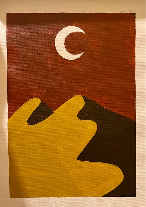 Quick acrylic painting on Canvas pad using three color shades only. Desert Painting. Quick Acrylic Painting, Desert Painting, Acrylic Painting On Canvas, Acrylic Paintings, Easy Paintings, Color Theory, Three Color, Acrylic Painting Canvas, Color Shades