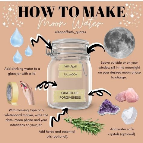 Moonlight 🌙 (@softjunebreeze) • Instagram photos and videos Water Safe Crystals, Make Moon Water, Full Moon Spells, Water Moon, Moon Spells, All Crystals, Jar Spells, Moon Water, Wiccan Magic