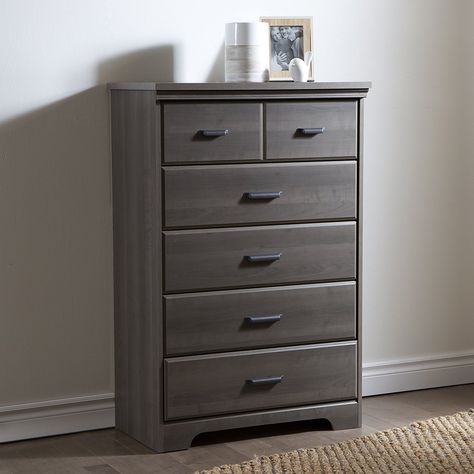 AmazonSmile: South Shore Versa 5-Drawer Chest, Gray Maple: Kitchen & Dining Drawer Chest Bedroom, Tall Drawers, Bedroom Storage Cabinets, Drawer Bedroom, Drawers Bedroom, Bedroom Chest Of Drawers, 5 Drawer Dresser, 4 Drawer Dresser, 6 Drawer Chest