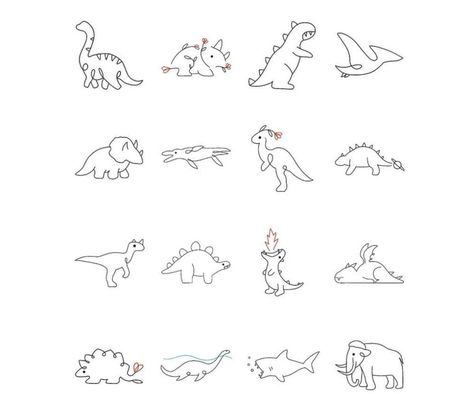 Small Best Friend Tattoos Dinosaur, Tattoo Ideas Small Dinosaur, Dino Sibling Tattoos, Mini Tattoos Dinosaur, Finger Tattoos Dinosaur, Delicate Dinosaur Tattoo, Cute Dinosaur Line Art, Nessy Tattoo Design, Sister Dinosaur Tattoos