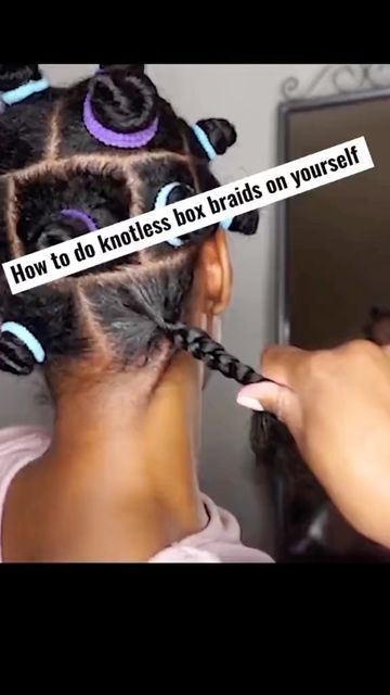 How To Hold Braids For Black Women, How To Part Hair For Knotless Braids, Diy Knotless Braids, How To Add In Braiding Hair, Box Braid Sectioning, Box Braid Sections, Diy Knotless Box Braids, How To Do Knowles’s Braids, Separating Hair For Braiding