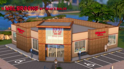 Walgreens | Bean's Builds no Patreon Sims 4 Jobs, The Sims 4 Lots, Sims 4 Challenges, Cc Mods, Sims 4 House Plans, Free Sims 4, The Sims 4 Packs, Sims 4 Game Mods, Sims 4 Body Mods