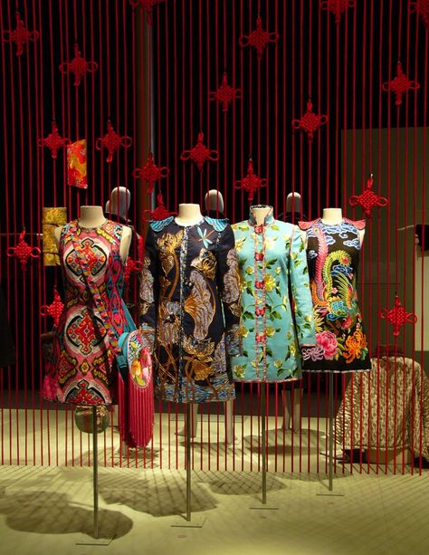 China Chic, Kennedy Center - Studio Adrien Gardère - Museography, scenography, exhibition design and design agency - Museographer, scenographer, exhibition designer Dragon Kiss, Exhibition Project, Fashion Exhibition, Shanghai Tang, Terracotta Warriors, Chinese Festival, Textile Museum, International Festival, Concept Board