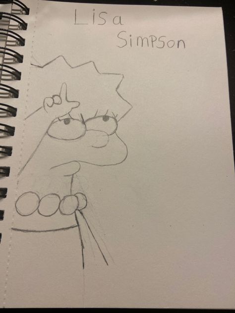 Lisa Simpson Drawing, Simpson Drawing, Simpsons Drawings, Funny Drawings, The Simpsons, Lisa Simpson, Pencil Drawings, Drawings, Funny