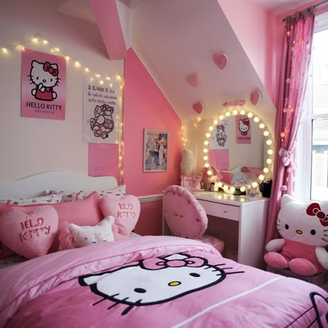 check hello kitty shop, link in bio Hello Kitty Diy Room Decor, Hello Kitty Room Decor Bedroom Ideas, Hello Kitty Themed Room, Barbie Themed Room, Hello Kitty Bedroom Ideas, Hello Kitty Room Ideas, Hello Kitty Room Aesthetic, Hello Kitty Bedroom Decor, Hello Kitty Room