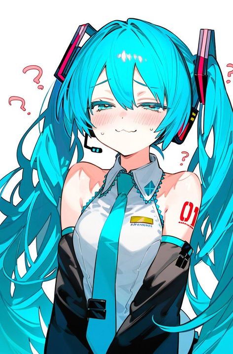 Miku Hatsune Chibi, Anime Boy Sketch, Miku Vocaloid, 캐릭터 드로잉, Miku Hatsune, 5 Anime, Cute Profile Pictures, Anime Poses Reference, Cute Anime Pics