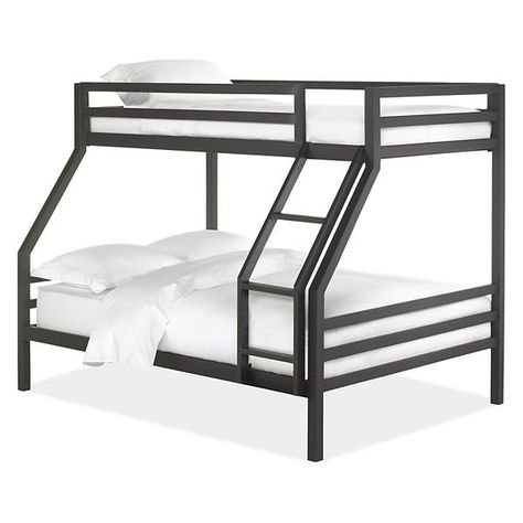 Fort Kids' Steel Duo Bunk Bed - Modern Bunks & Lofts - Modern Kids Furniture - Room & Board Fort Bunk Bed, Bunk Bed Fort, Mini Bunk Bed, Cheap Bunk Beds, Bunk Bed Frame, Modern Kids Furniture, Low Bunk Beds, Modern Bunk Beds, Twin Over Full Bunk Bed